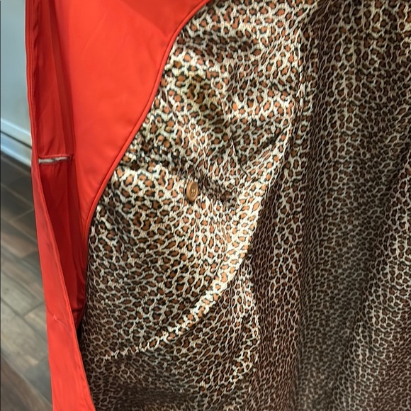 Jones New York Red Trench Coat Vibrant Knee-Length - Picture 4 of 10